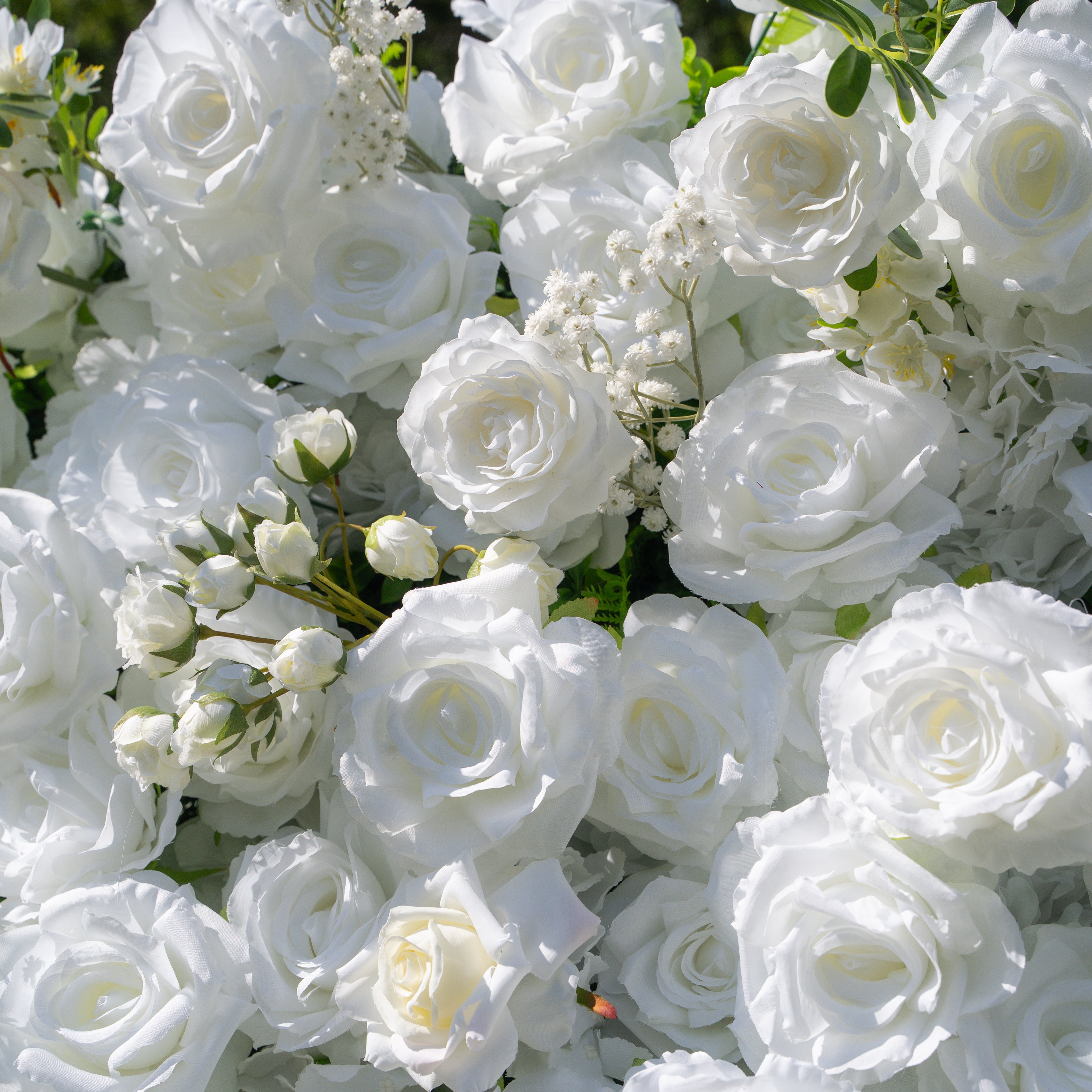 Friday：5D Fabric Artificial rolling up curtain flower wall
