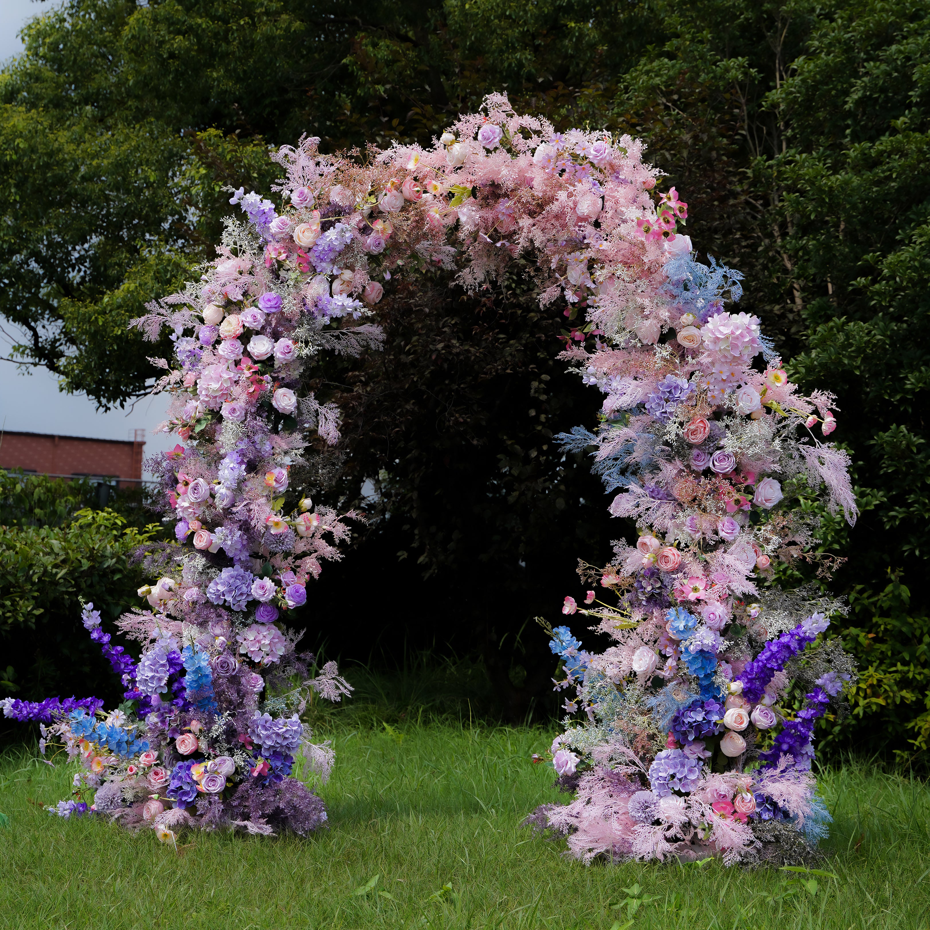 Future:2023 New Wedding Party Background Floral Arch Decoration Including Frame -R921 Rose Morning