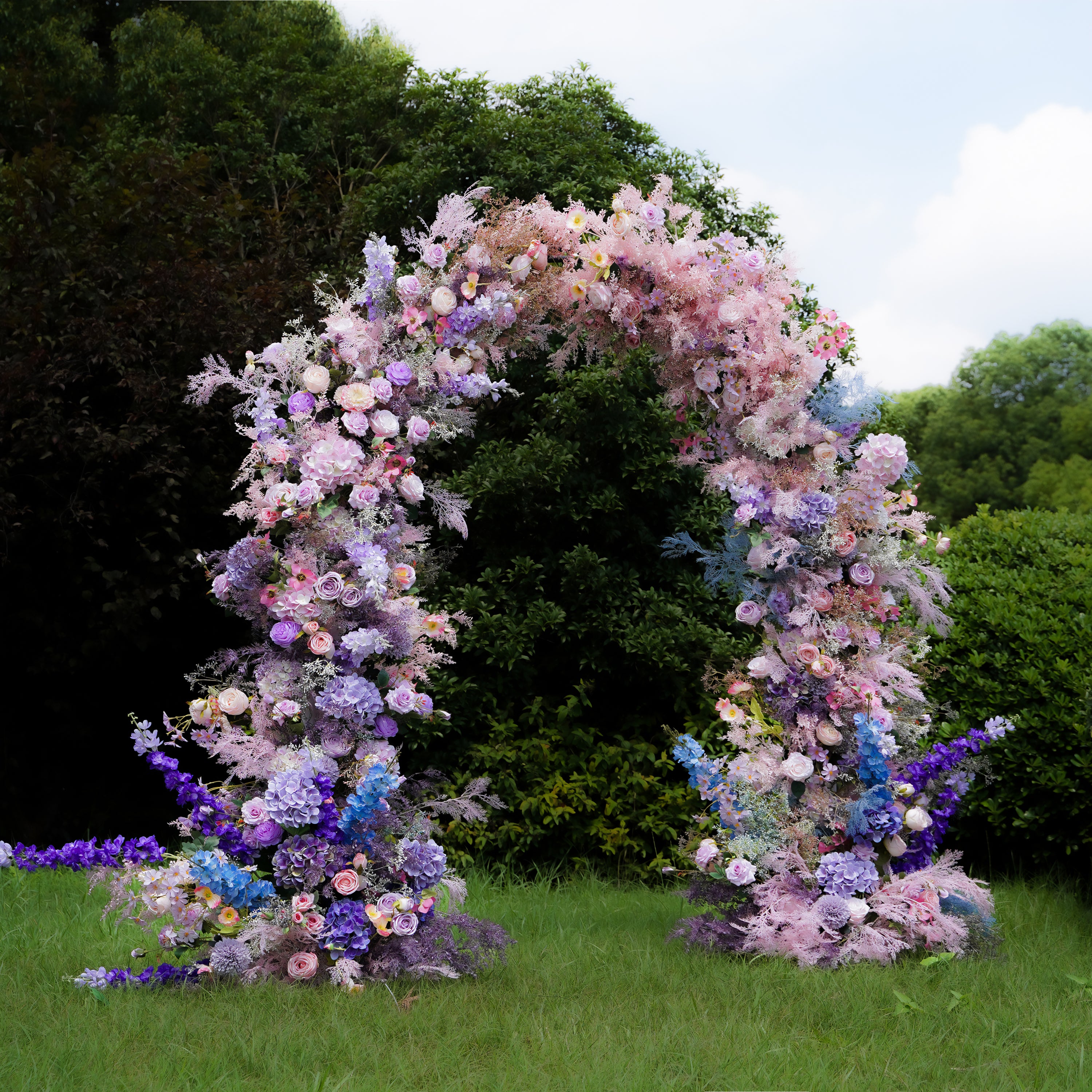 Future:2023 New Wedding Party Background Floral Arch Decoration Including Frame -R921 Rose Morning
