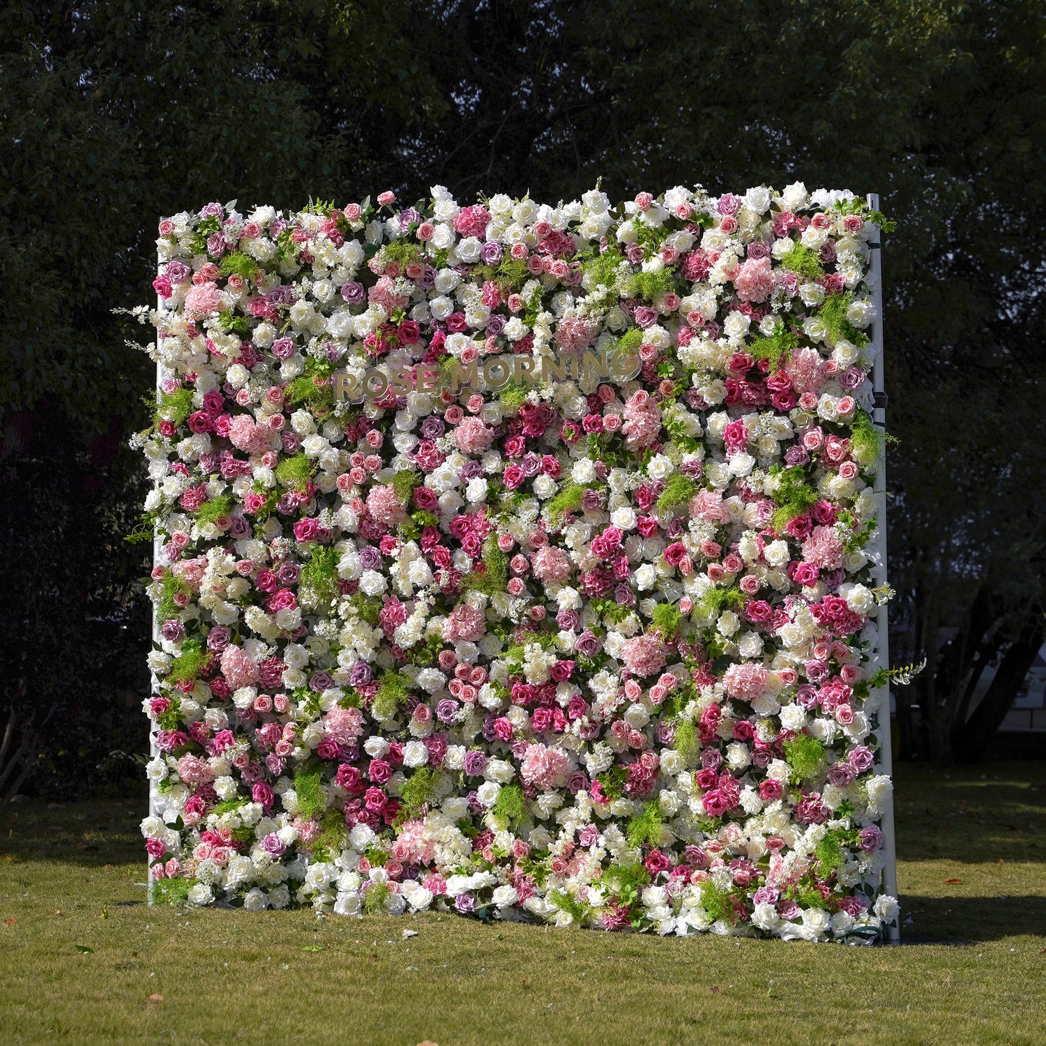 Geraldine:5D 2023 New Fabric Artificial rolling up curtain flower wall Rose Morning