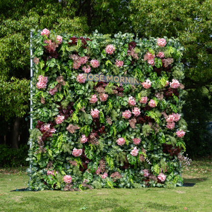 Giuliana：4D Fabric Artificial rolling up curtain flower wall