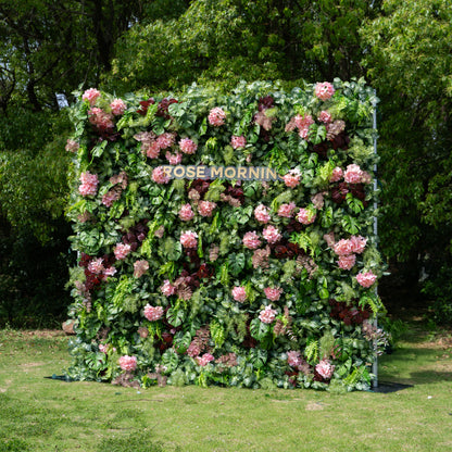 Giuliana：4D Fabric Artificial rolling up curtain flower wall