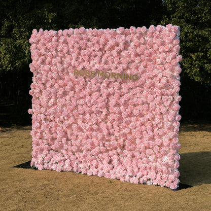 Hadas：2026 New Launch Sun-Activated Color-Changing Rose Flower Wall Backdrop (8×8) — One Wall, Two Looks: White Indoors → Blush Pink in Sunlight