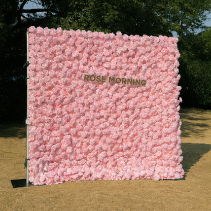 Hadas：2026 New Launch Sun-Activated Color-Changing Rose Flower Wall Backdrop (8×8) — One Wall, Two Looks: White Indoors → Blush Pink in Sunlight