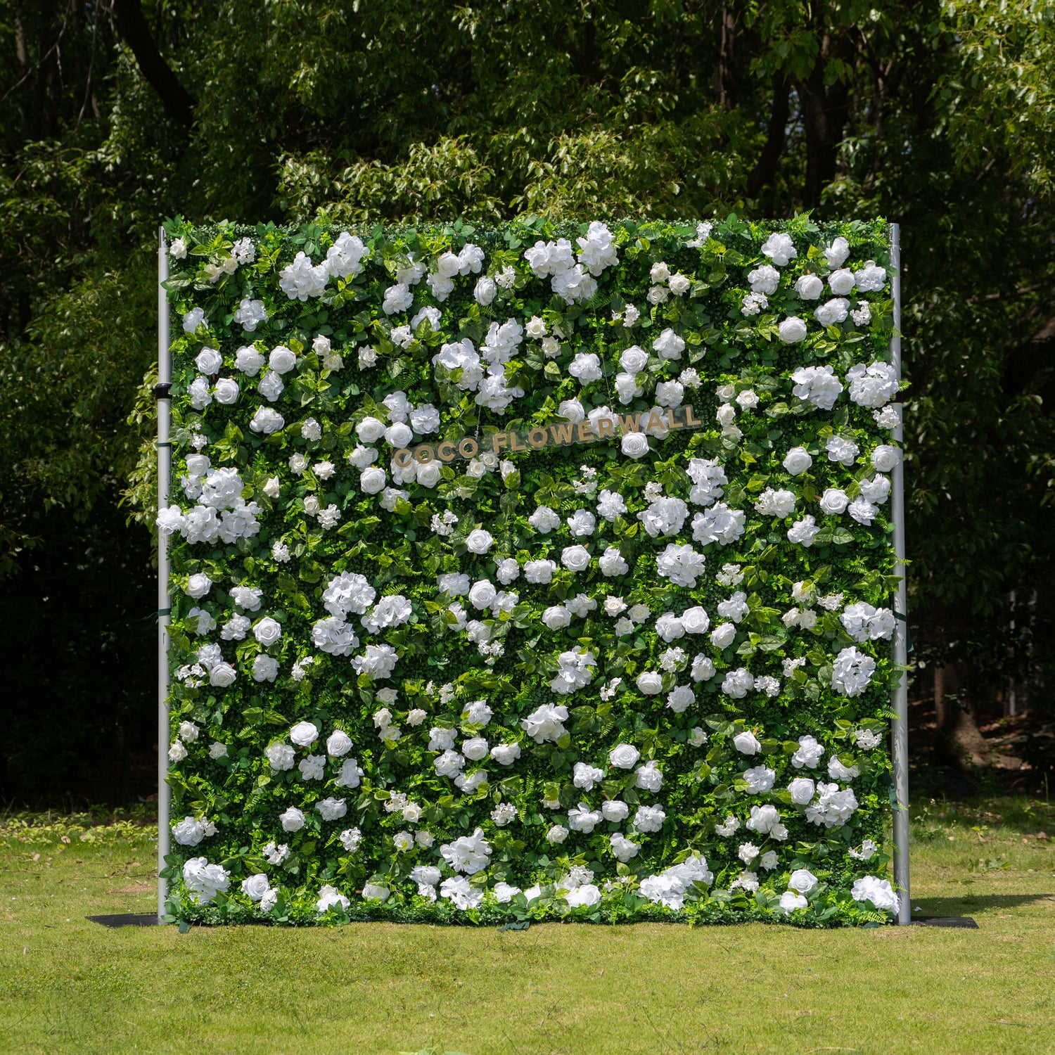 Harvard:Fabric Artificial rolling up curtain flower wall 8ftx8ft for wedding and event decorations（Only USA））