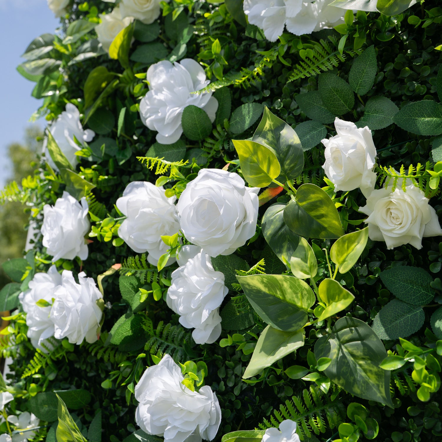 Harvard:Fabric Artificial rolling up curtain flower wall 8ftx8ft for wedding and event decorations（Only USA））