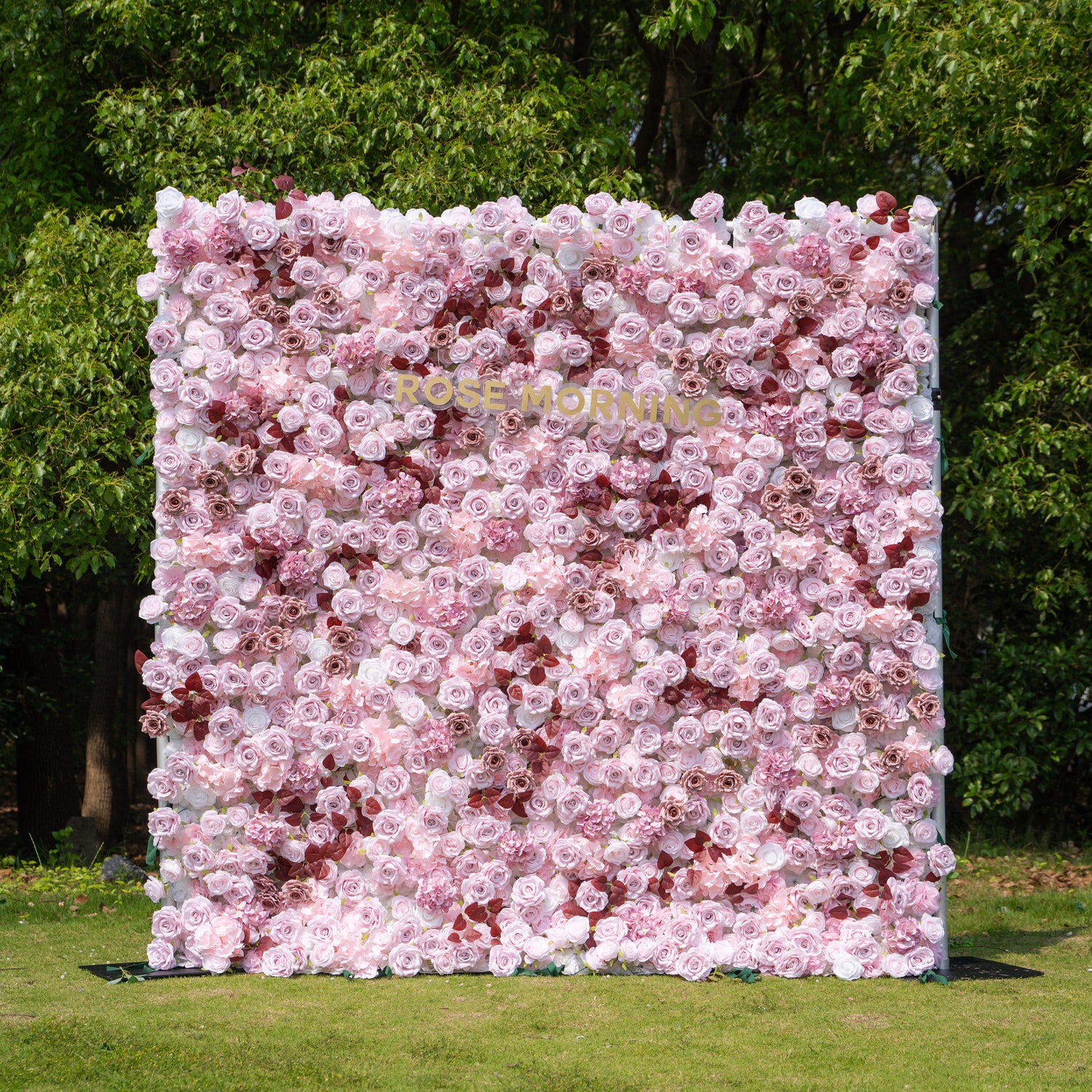 Hush：4D Fabric Artificial zip up curtain flower wall 8ft*8ft