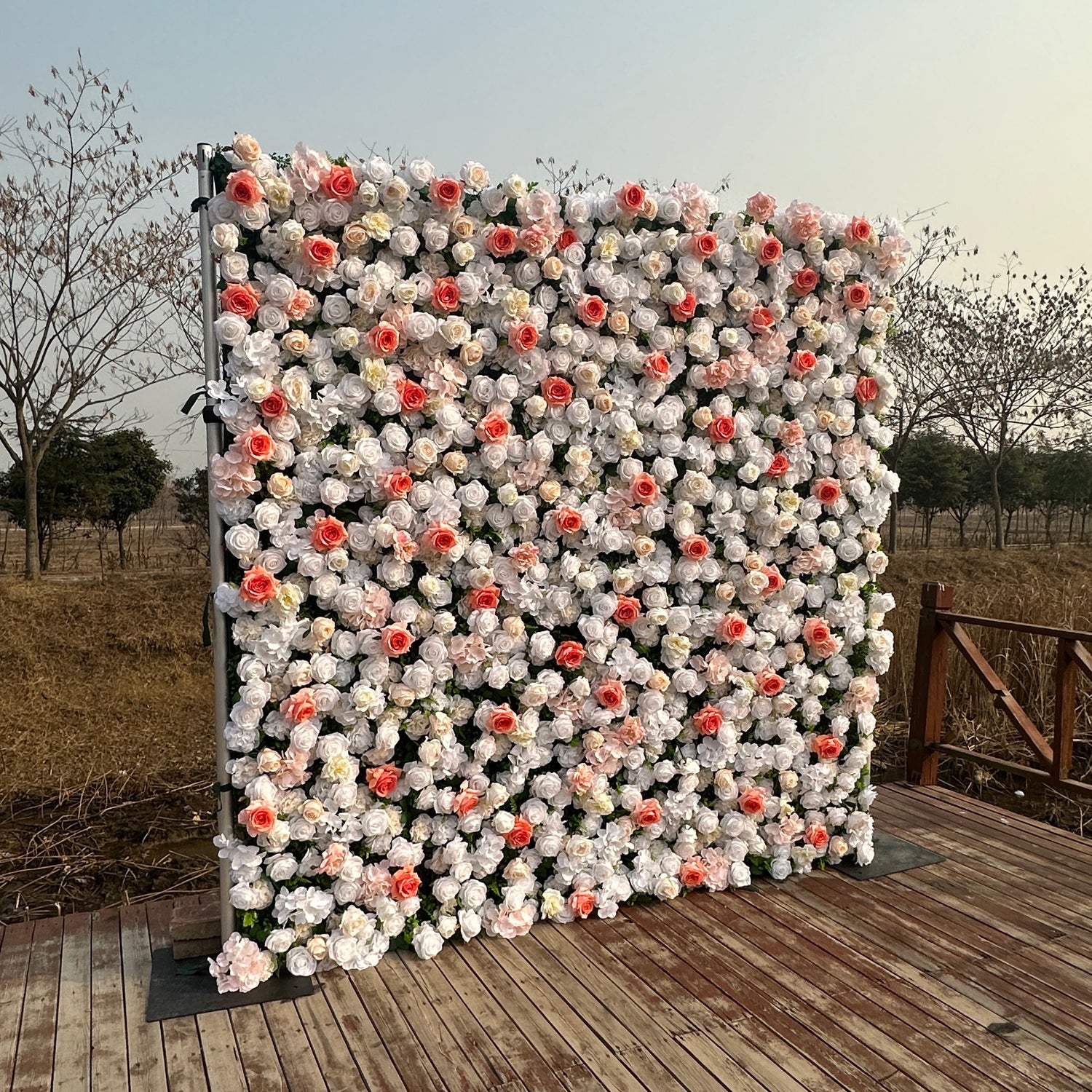 ULB007：3D Unique Limited Fabric Artificial rolling up curtain flower wall （The ONLY ONE piece in the world）