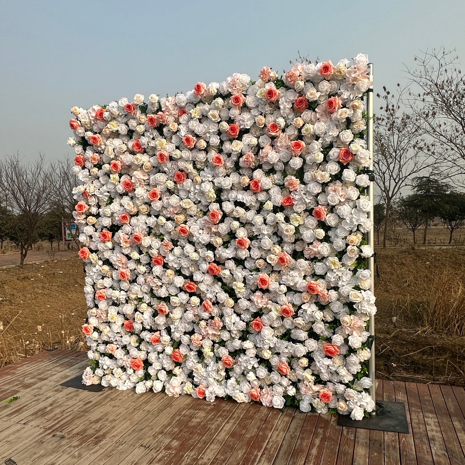 ULB007：3D Unique Limited Fabric Artificial rolling up curtain flower wall （The ONLY ONE piece in the world）