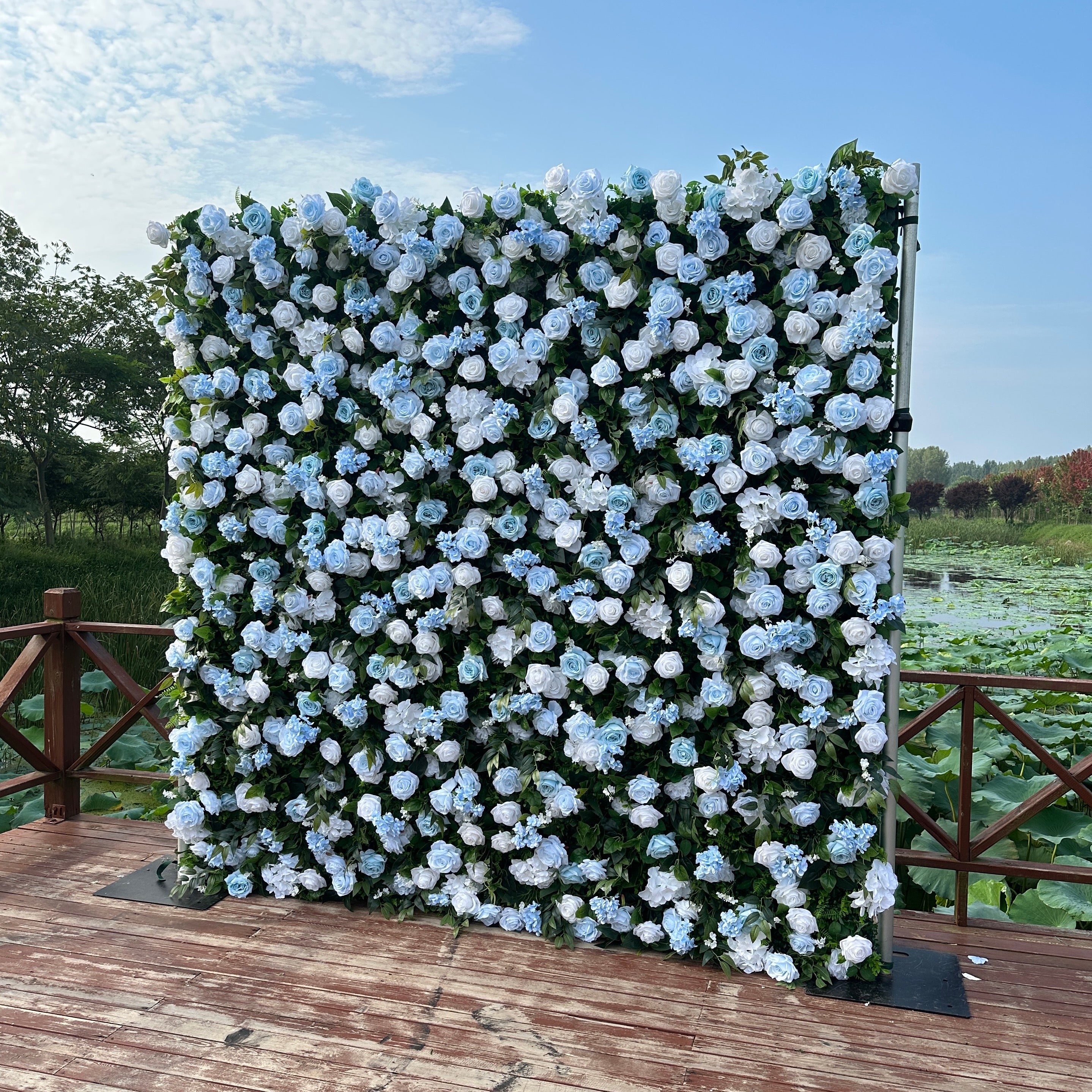 Unique037 ：Unique Limited Fabric Artificial rolling up curtain flower wall （The one and only piece in the world）