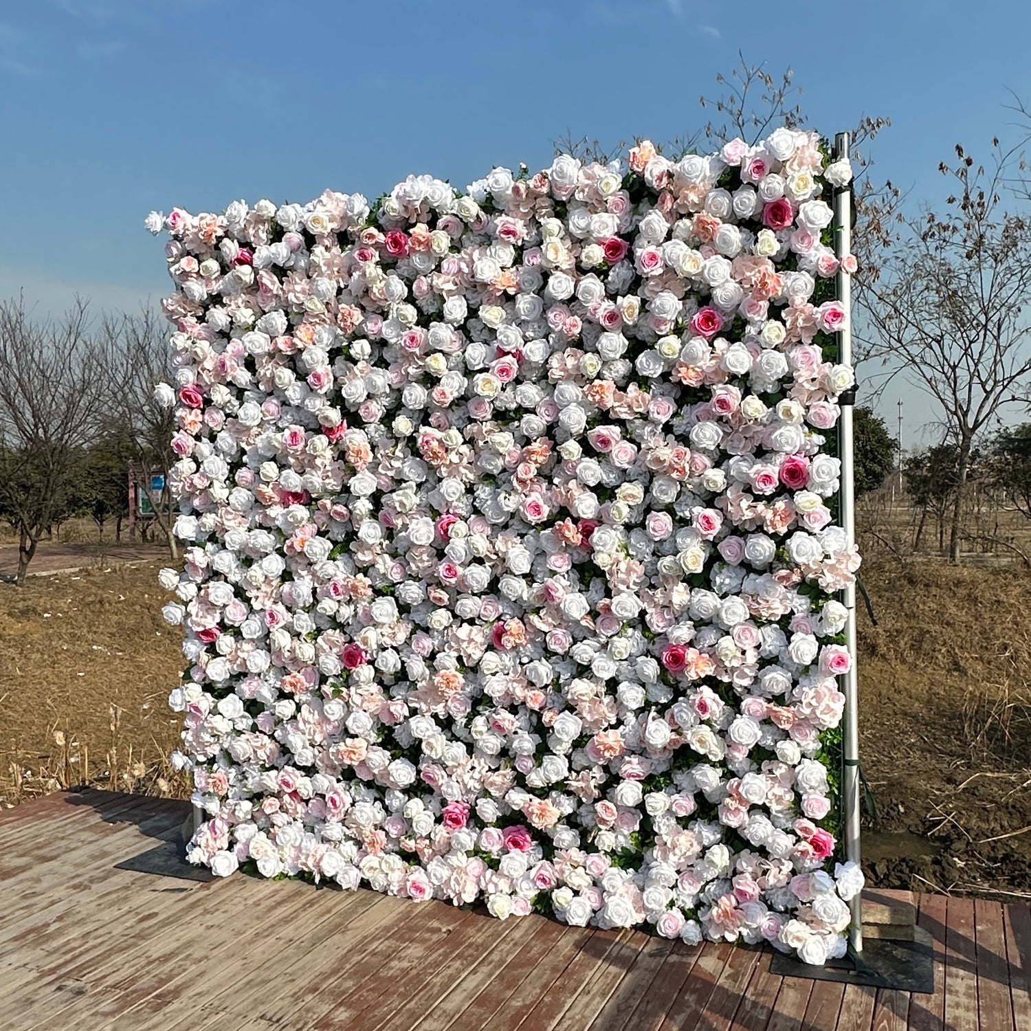 ULB004：3D Unique Limited Fabric Artificial rolling up curtain flower wall （The ONLY ONE piece in the world）