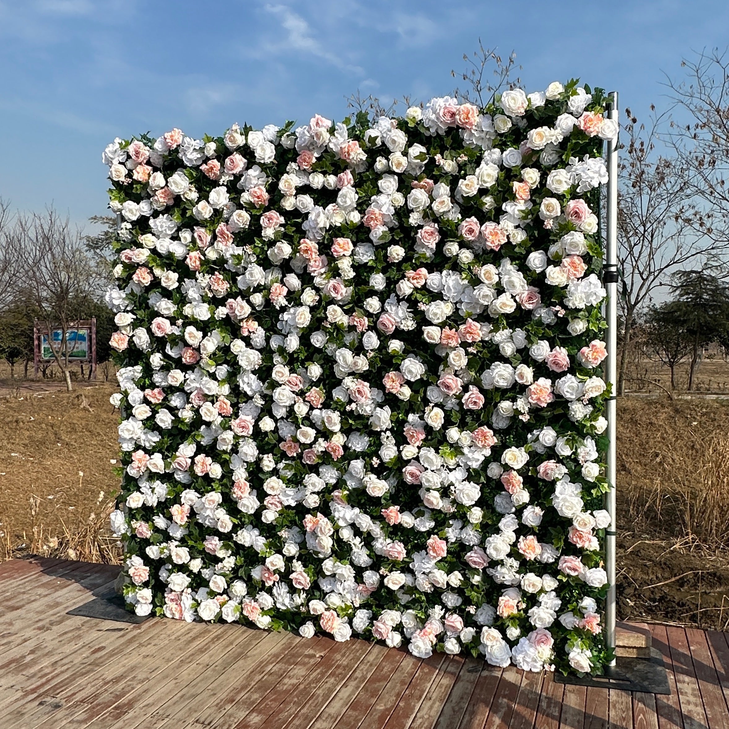 ULA002：3D Unique Limited Fabric Artificial rolling up curtain flower wall （The ONLY ONE piece in the world）