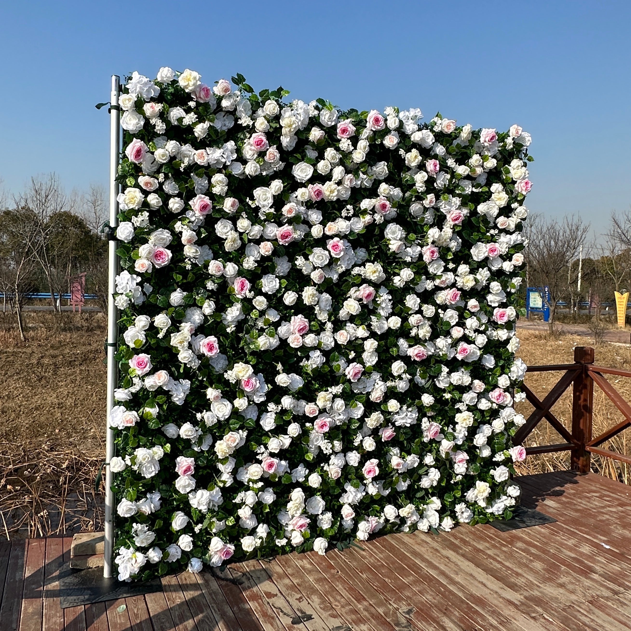 ULA001：3D Unique Limited Fabric Artificial rolling up curtain flower wall （The ONLY ONE piece in the world）