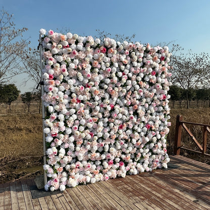 ULB004：3D Unique Limited Fabric Artificial rolling up curtain flower wall （The ONLY ONE piece in the world）