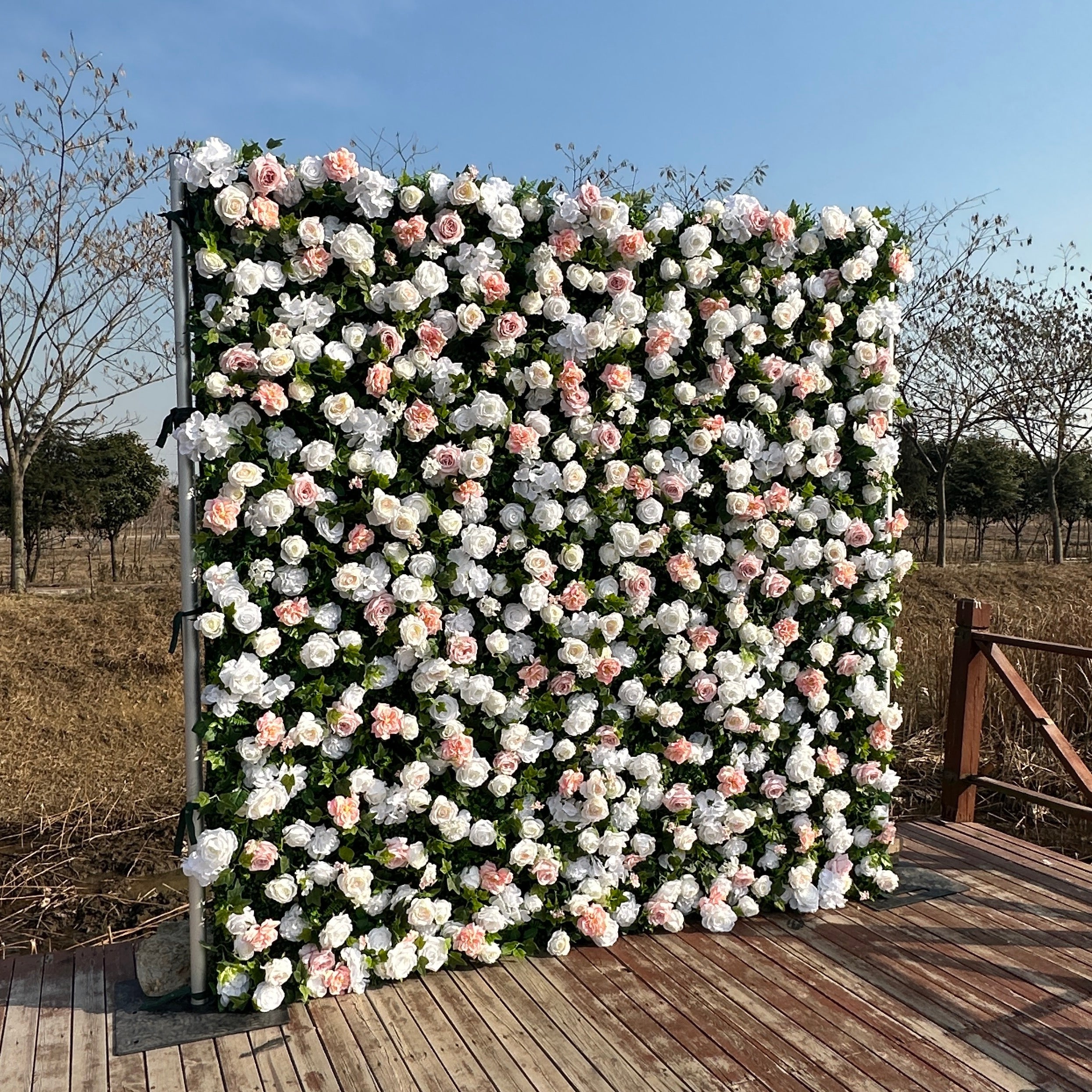 ULA002：3D Unique Limited Fabric Artificial rolling up curtain flower wall （The ONLY ONE piece in the world）