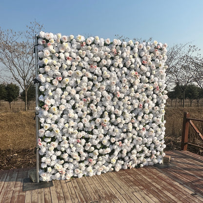 ULC001：3D Unique Limited Fabric Artificial rolling up curtain flower wall （The ONLY ONE piece in the world）