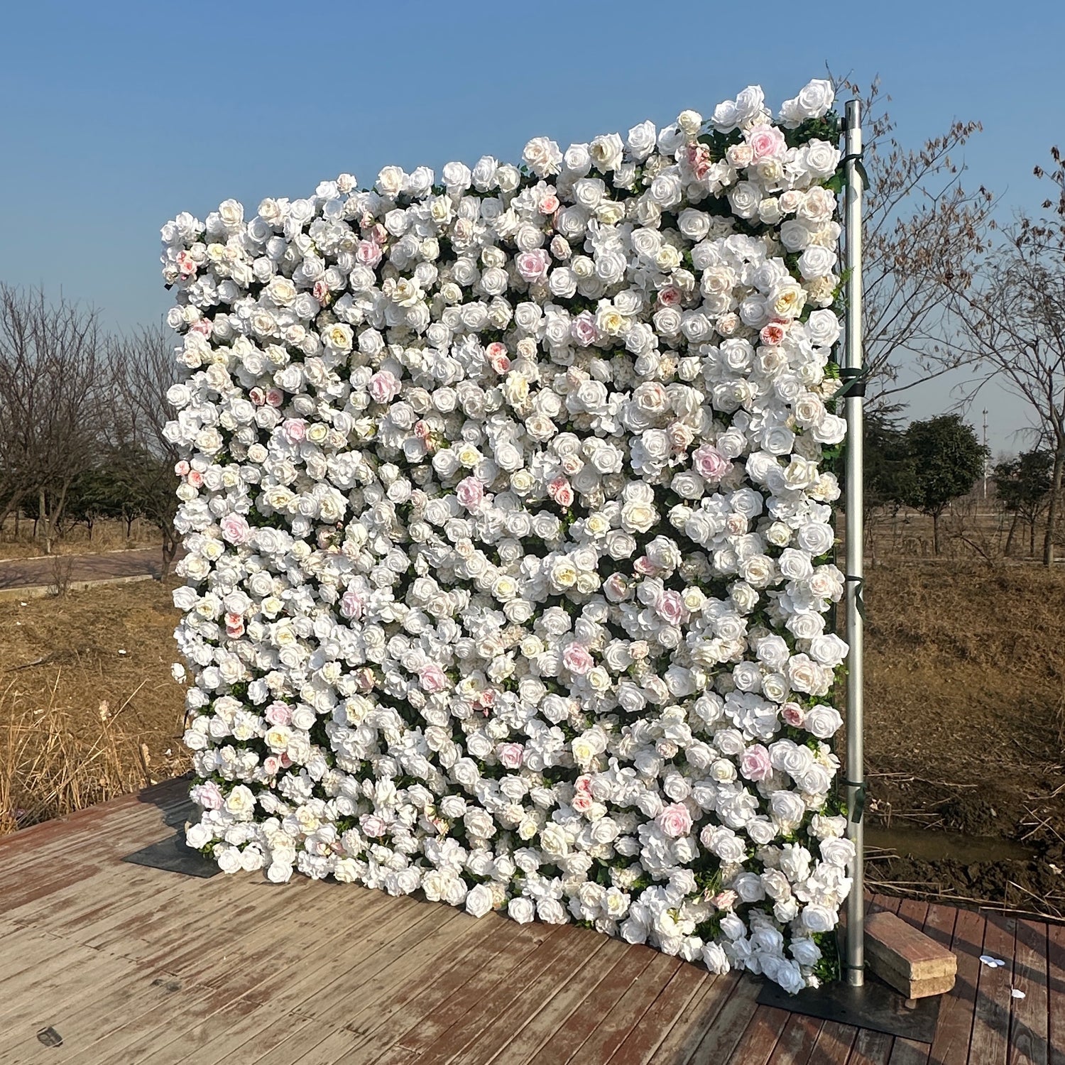 ULC003：3D Unique Limited Fabric Artificial rolling up curtain flower wall （The ONLY ONE piece in the world）