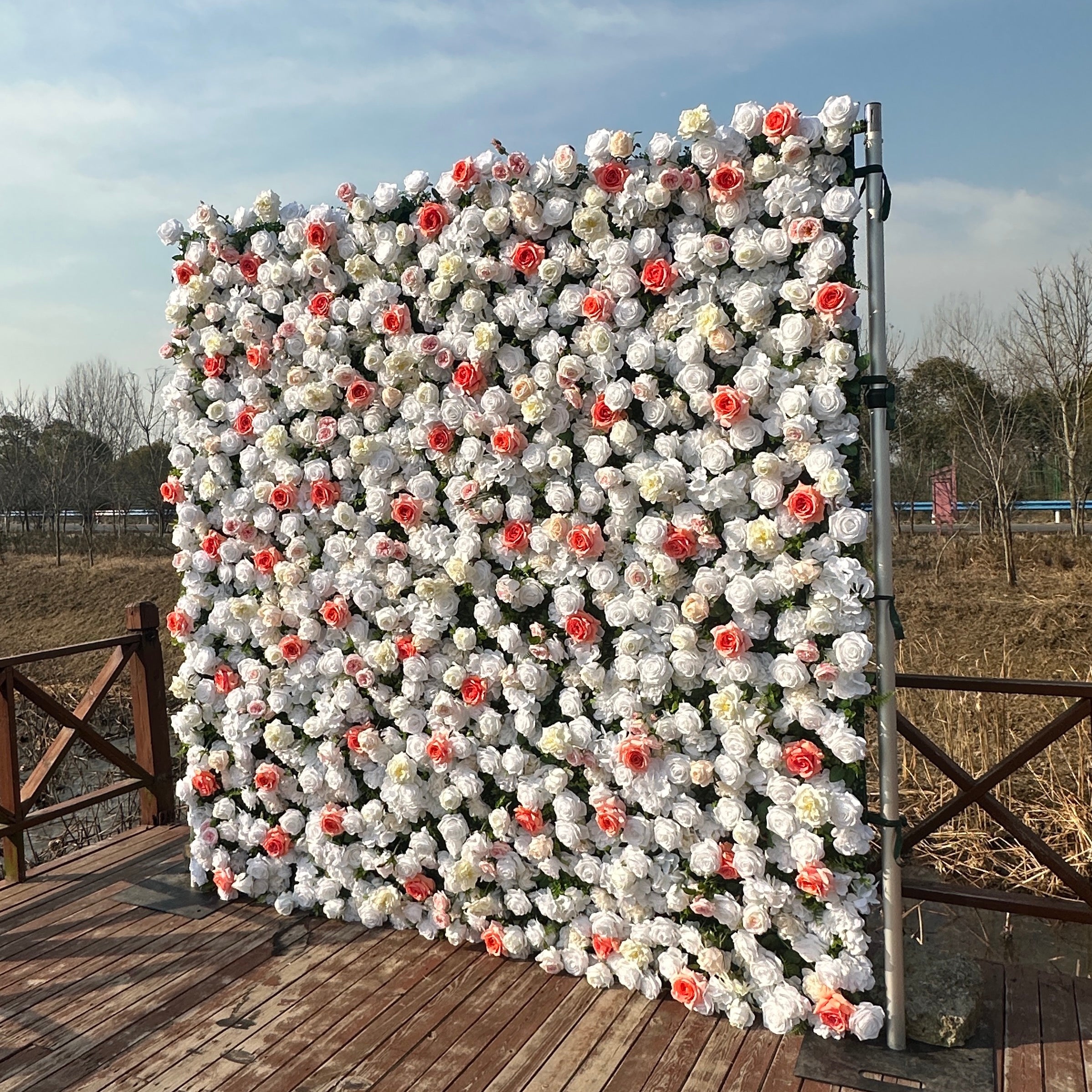 ULB002：3D Unique Limited Fabric Artificial rolling up curtain flower wall （The ONLY ONE piece in the world）