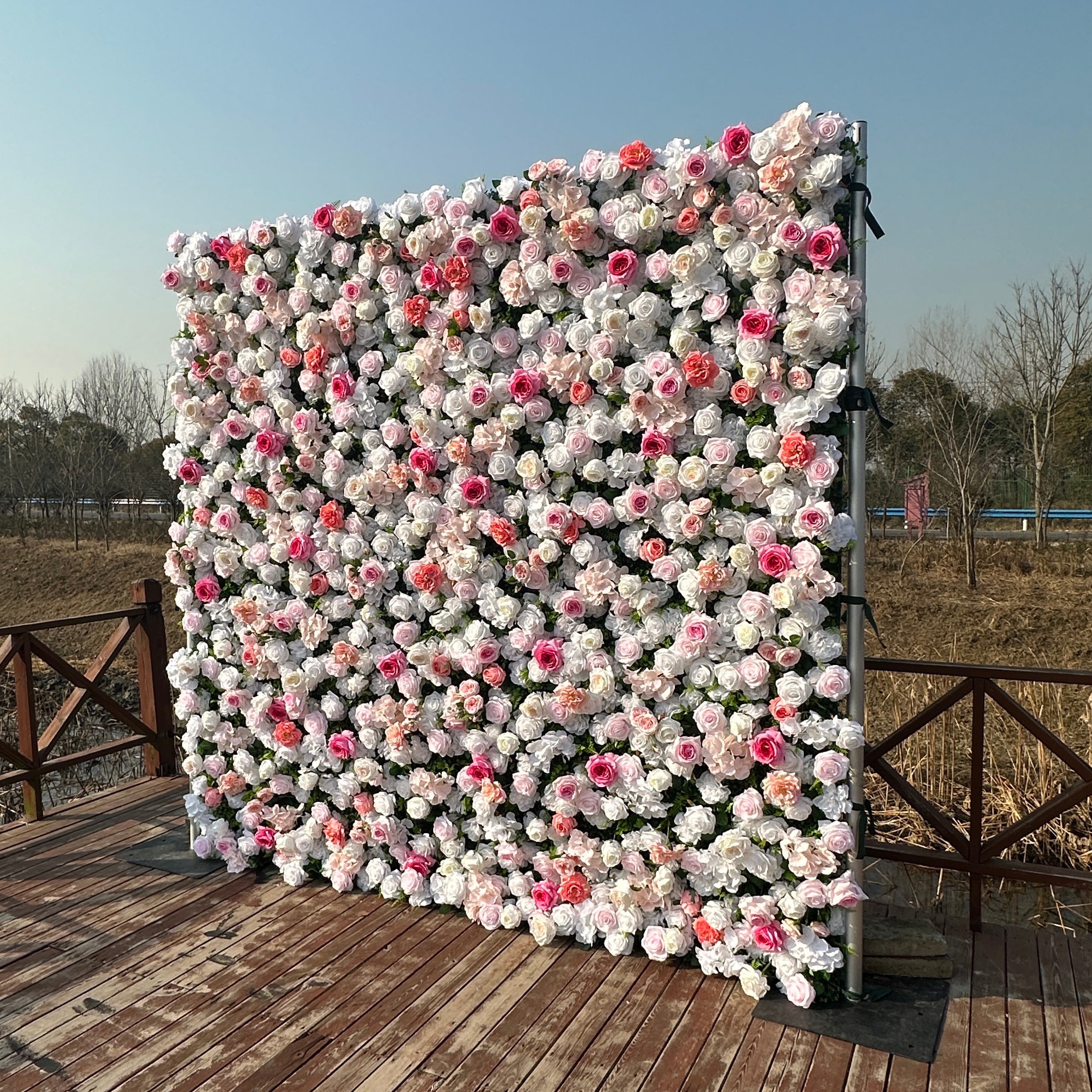 ULB006：3D Unique Limited Fabric Artificial rolling up curtain flower wall （The ONLY ONE piece in the world）