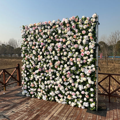 ULA005：3D Unique Limited Fabric Artificial rolling up curtain flower wall （The ONLY ONE piece in the world）