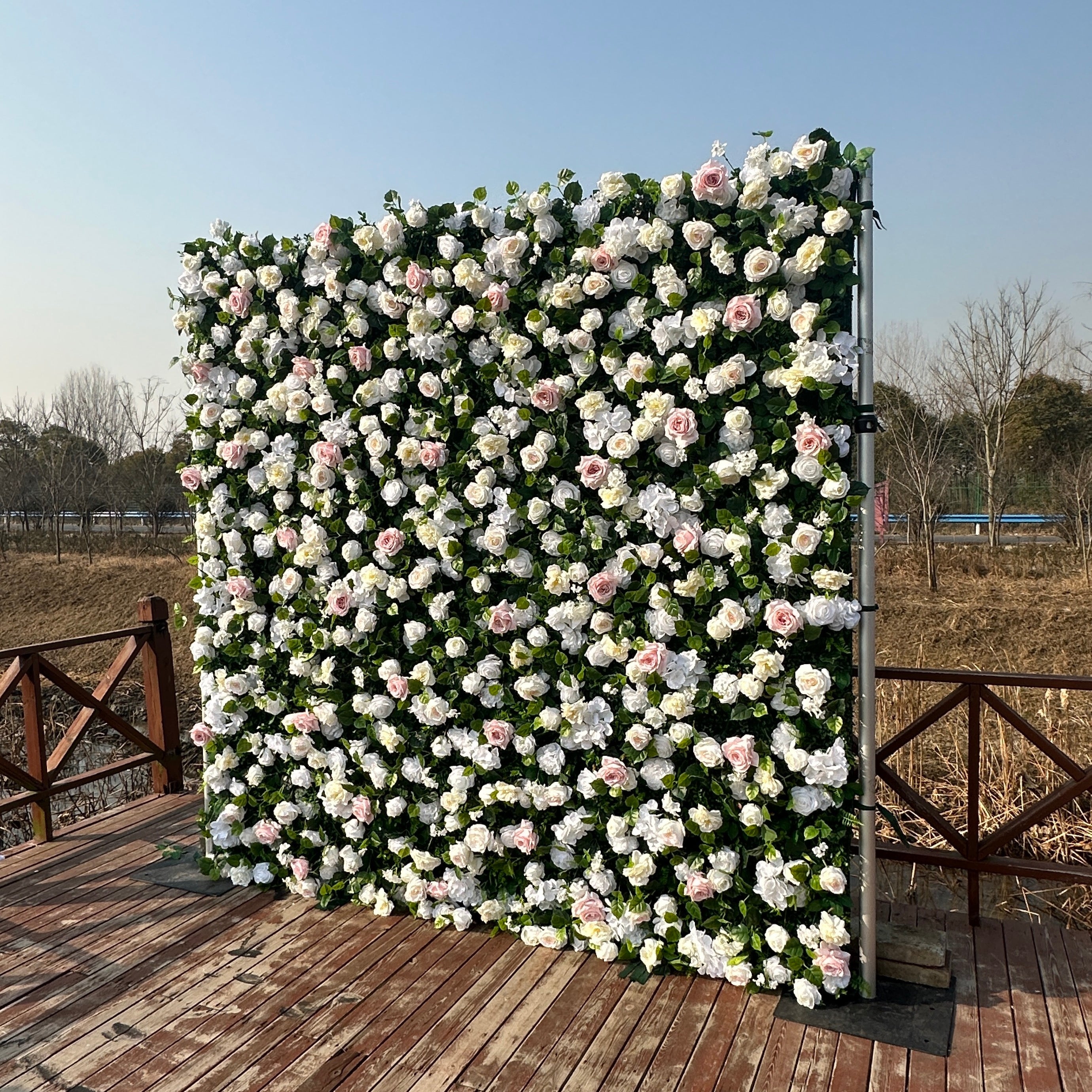 ULA004：3D Unique Limited Fabric Artificial rolling up curtain flower wall （The ONLY ONE piece in the world）