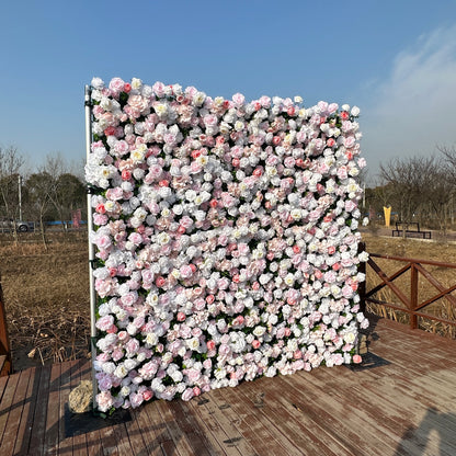 ULC010：3D Unique Limited Fabric Artificial rolling up curtain flower wall （The ONLY ONE piece in the world）