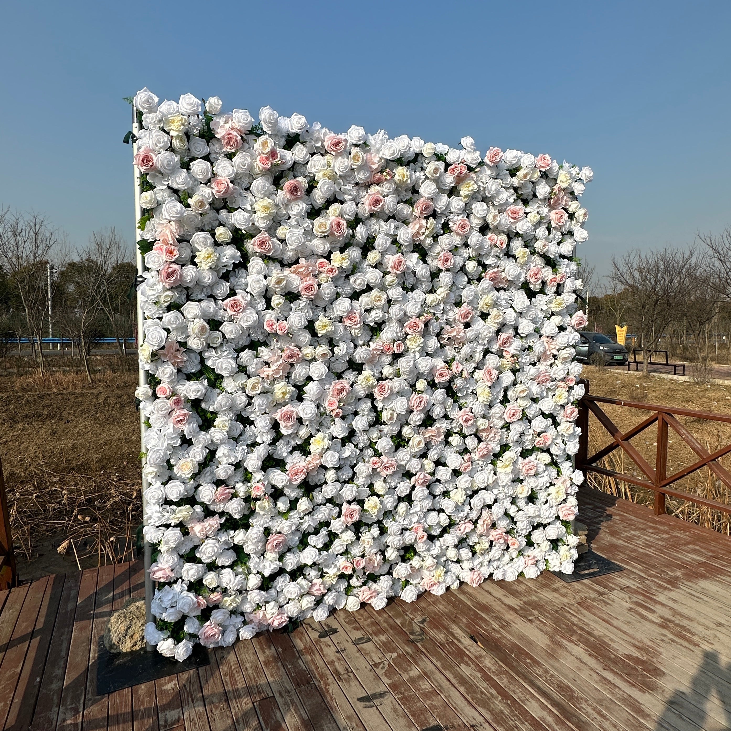 ULB010：3D Unique Limited Fabric Artificial rolling up curtain flower wall （The ONLY ONE piece in the world）