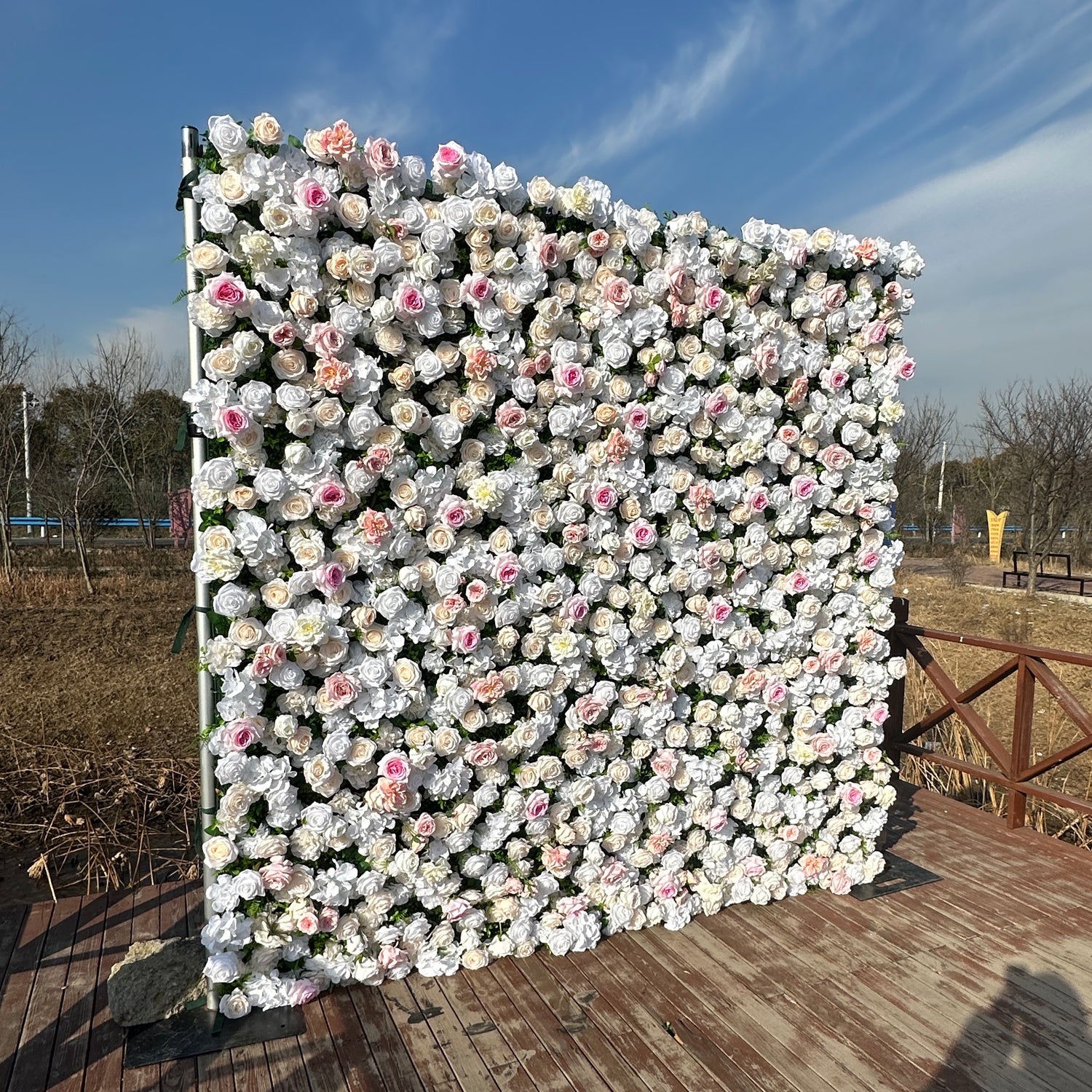 ULB012：3D Unique Limited Fabric Artificial rolling up curtain flower wall （The ONLY ONE piece in the world）