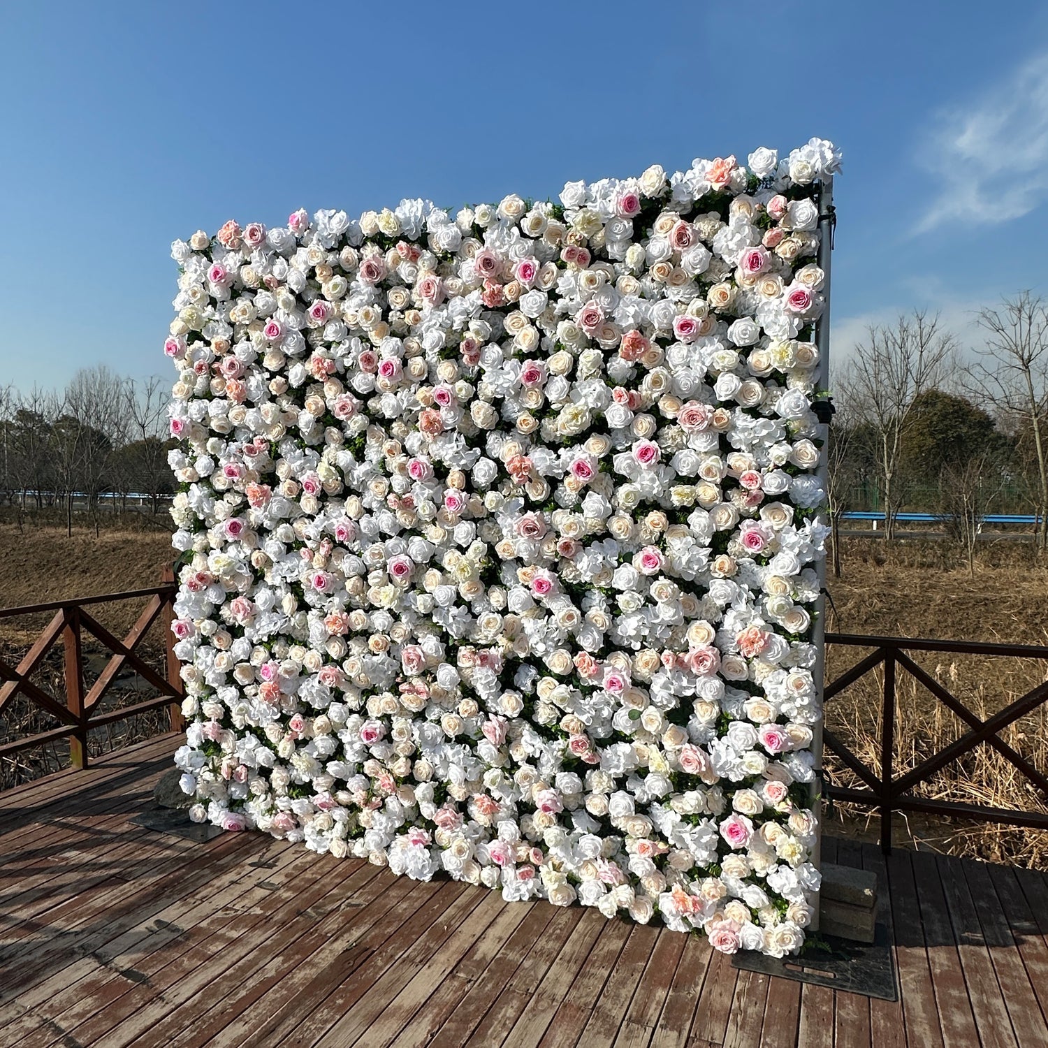 ULB012：3D Unique Limited Fabric Artificial rolling up curtain flower wall （The ONLY ONE piece in the world）