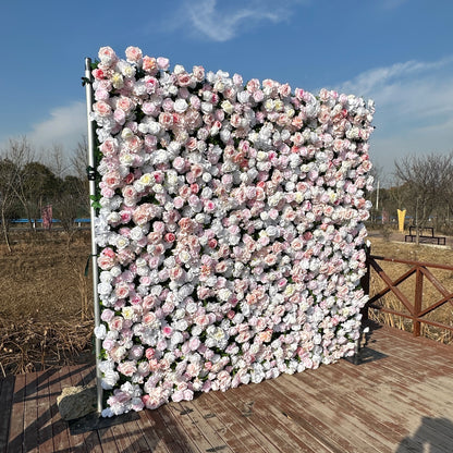 ULD001：3D Unique Limited Fabric Artificial rolling up curtain flower wall （The ONLY ONE piece in the world）