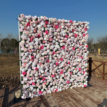 ULC015：3D Unique Limited Fabric Artificial rolling up curtain flower wall （The ONLY ONE piece in the world）