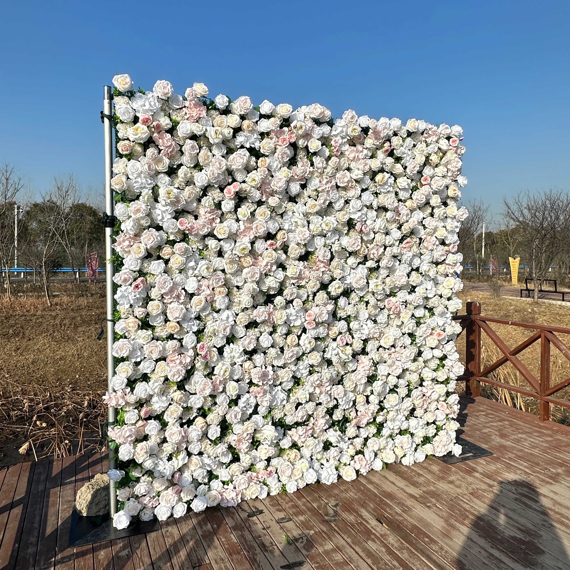 ULC012：3D Unique Limited Fabric Artificial rolling up curtain flower wall （The ONLY ONE piece in the world）