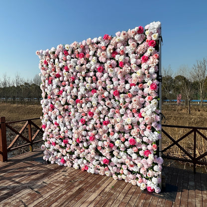 ULC015：3D Unique Limited Fabric Artificial rolling up curtain flower wall （The ONLY ONE piece in the world）