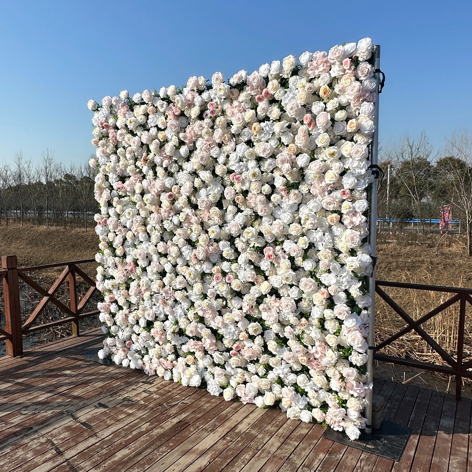 ULC012：3D Unique Limited Fabric Artificial rolling up curtain flower wall （The ONLY ONE piece in the world）