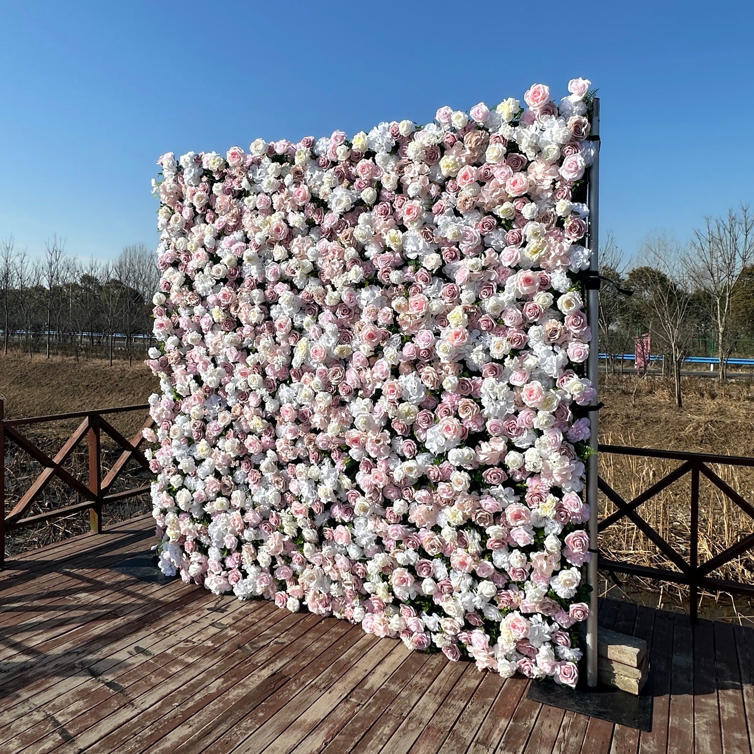 ULD007：3D Unique Limited Fabric Artificial rolling up curtain flower wall （The ONLY ONE piece in the world）