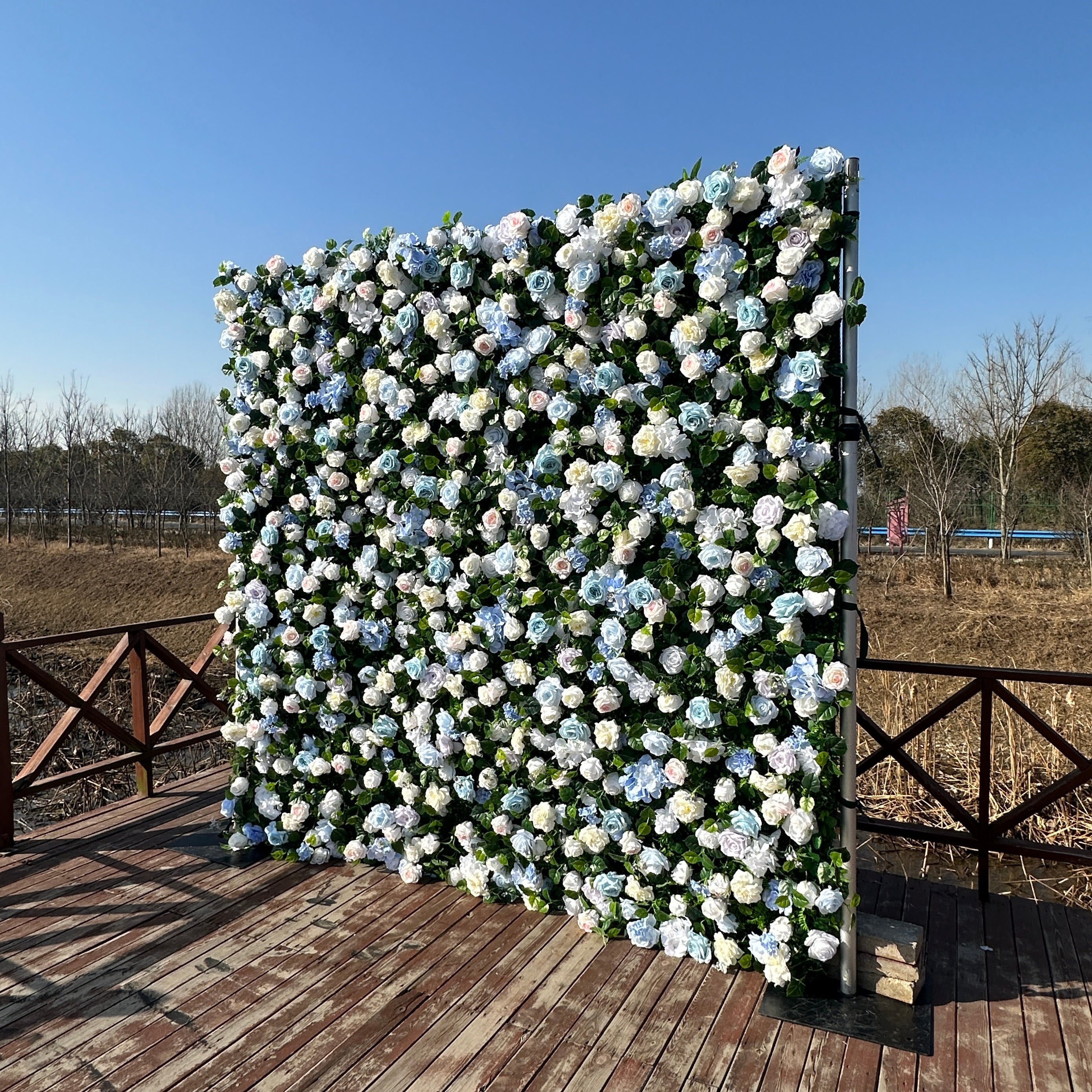 ULA006：3D Unique Limited Fabric Artificial rolling up curtain flower wall （The ONLY ONE piece in the world）