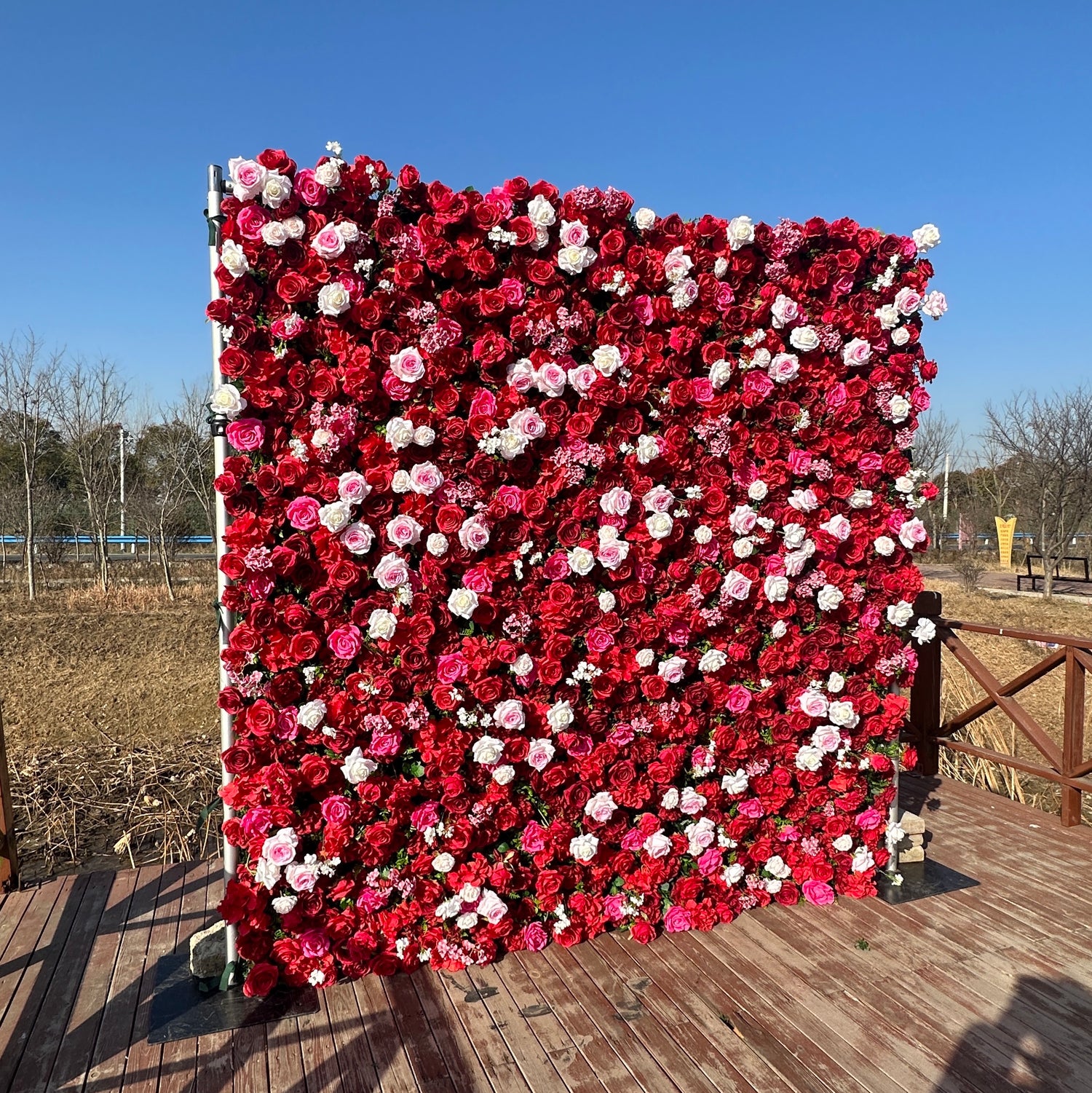 ULD004：3D Unique Limited Fabric Artificial rolling up curtain flower wall （The ONLY ONE piece in the world）