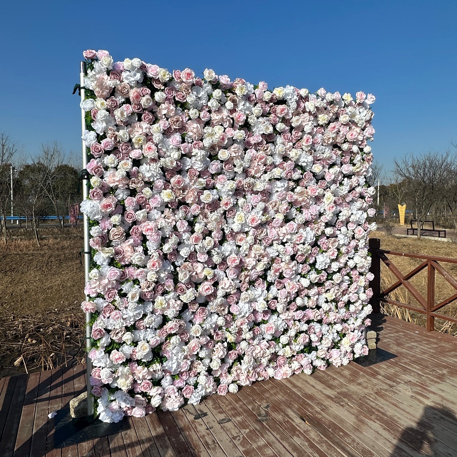 ULD007：3D Unique Limited Fabric Artificial rolling up curtain flower wall （The ONLY ONE piece in the world）