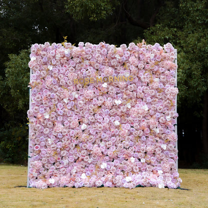 Ingrid:5D 2023 New Fabric Artificial rolling up curtain flower wall