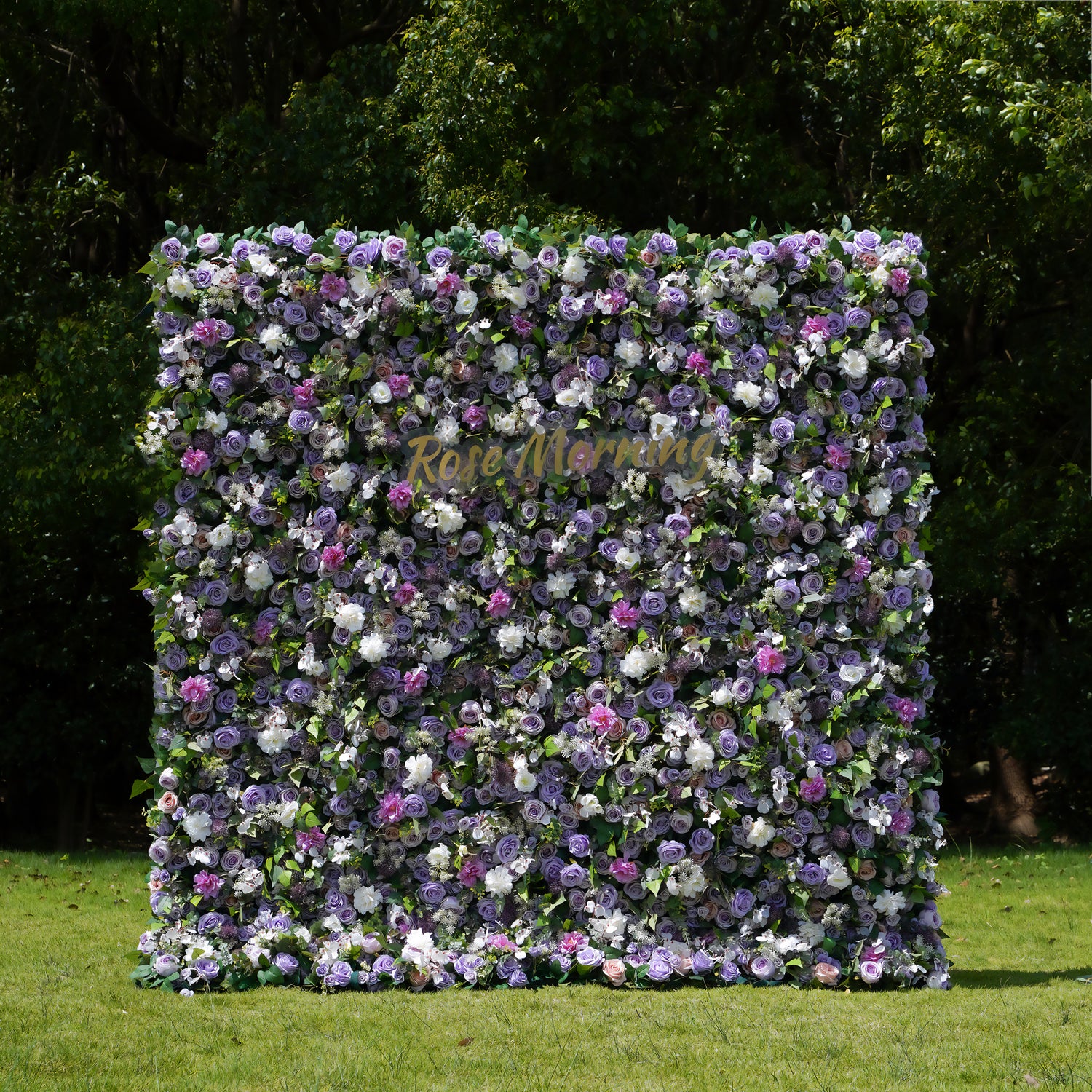 Isabella:5D 2023 New Fabric Artificial Flower Wall Rolling Up Curtain Flower Wall-R137 Rose Morning