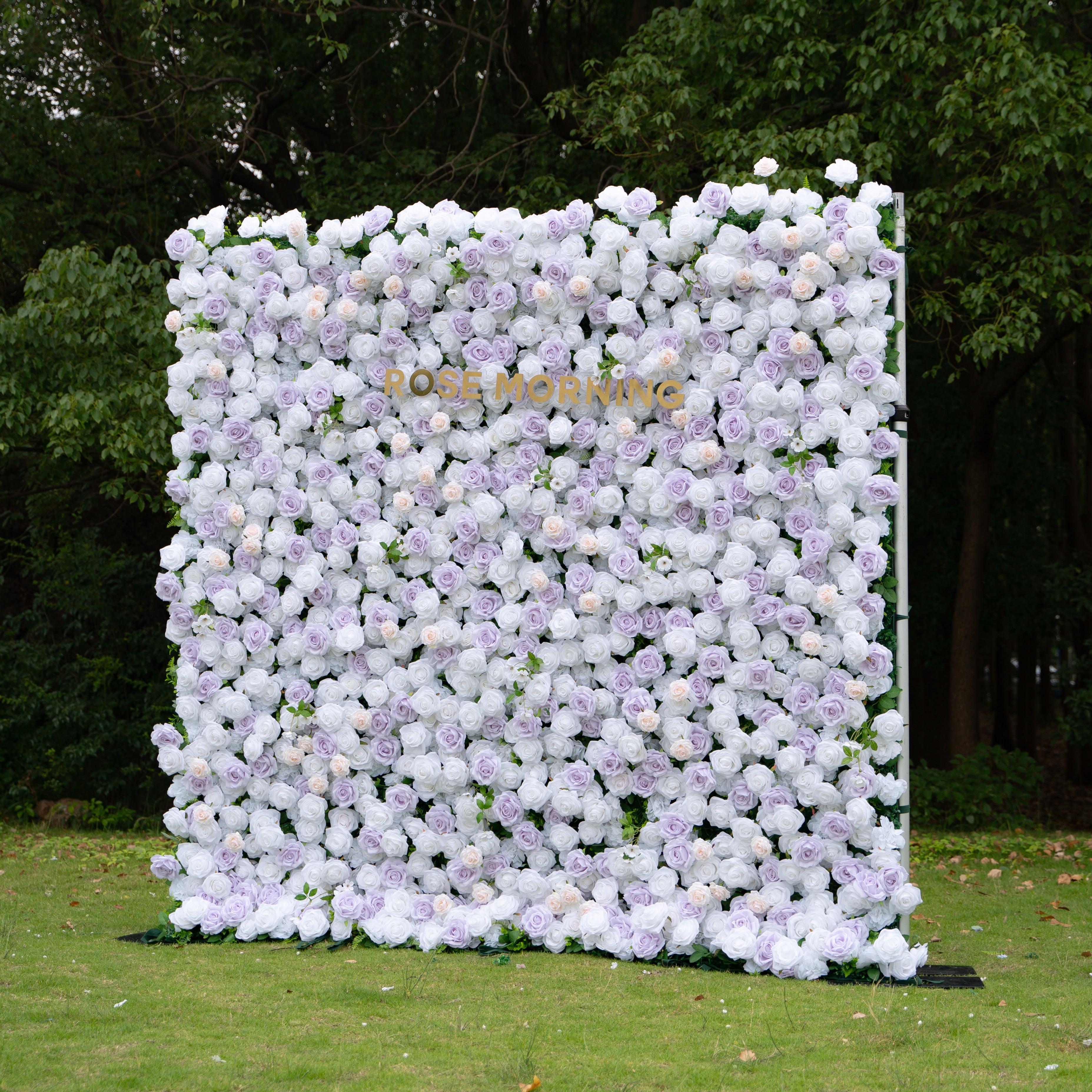 Jazlynn：5D Fabric Artificial rolling up curtain flower wall (Ready to ship) Rose Morning