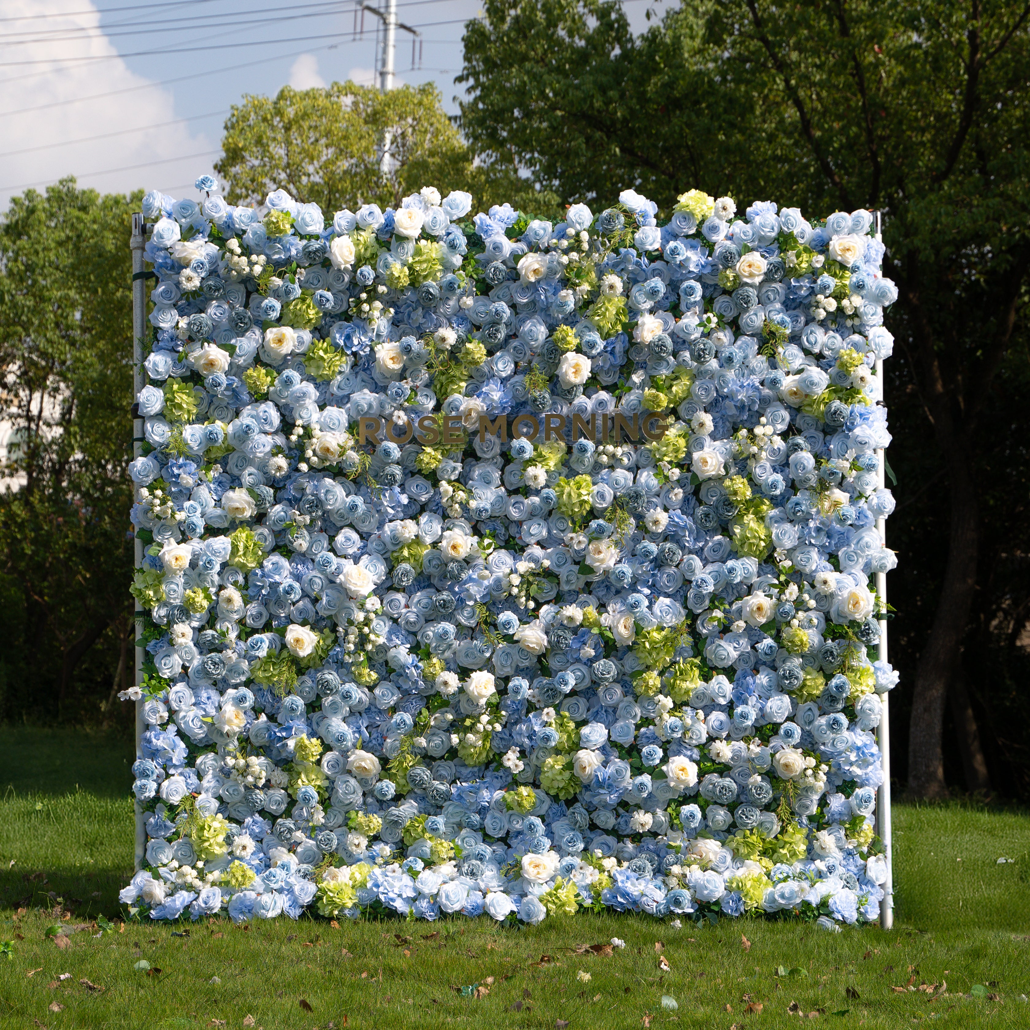 Joes：4D Fabric Artificial rolling up curtain flower wall (Ready to ship)