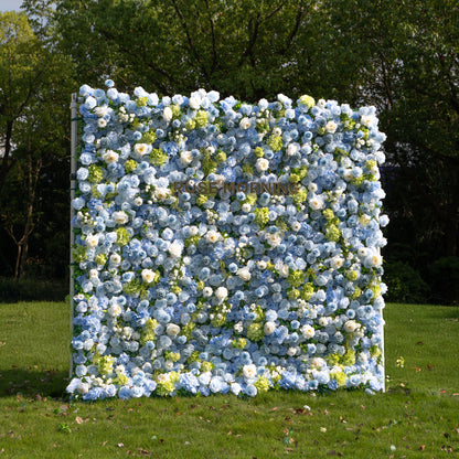 Joes：4D Fabric Artificial rolling up curtain flower wall