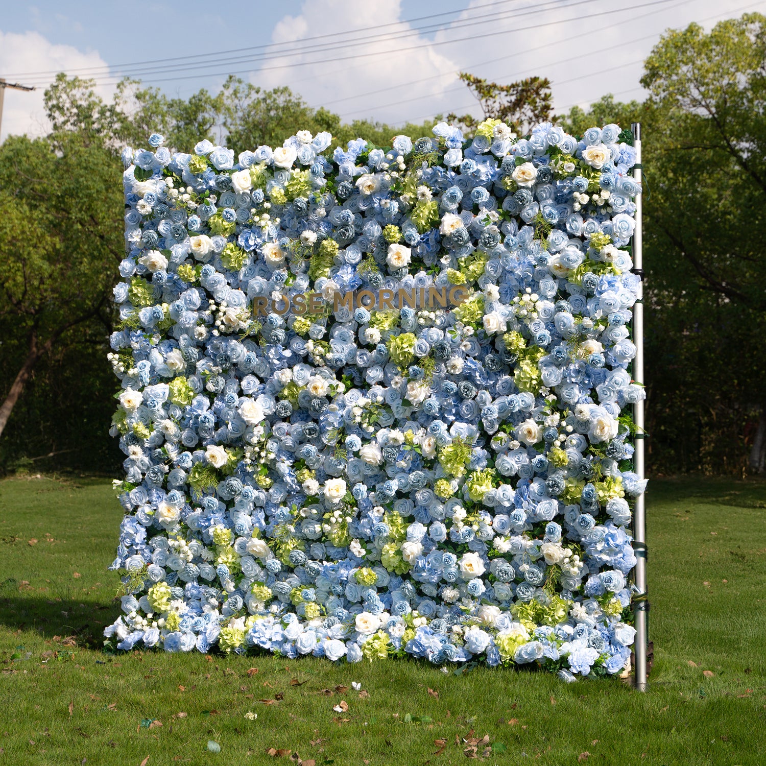 Joes：4D Fabric Artificial rolling up curtain flower wall