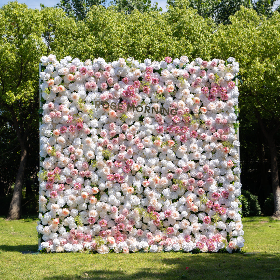 Jules：5D Fabric Artificial rolling up curtain flower wall (Ready to ship) Rose Morning