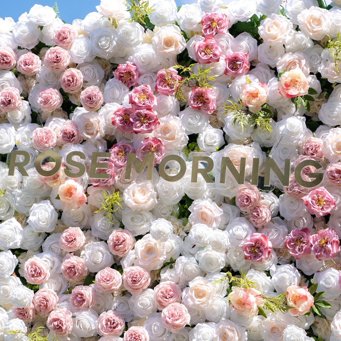 Jules：5D Fabric Artificial rolling up curtain flower wall (Ready to ship) Rose Morning