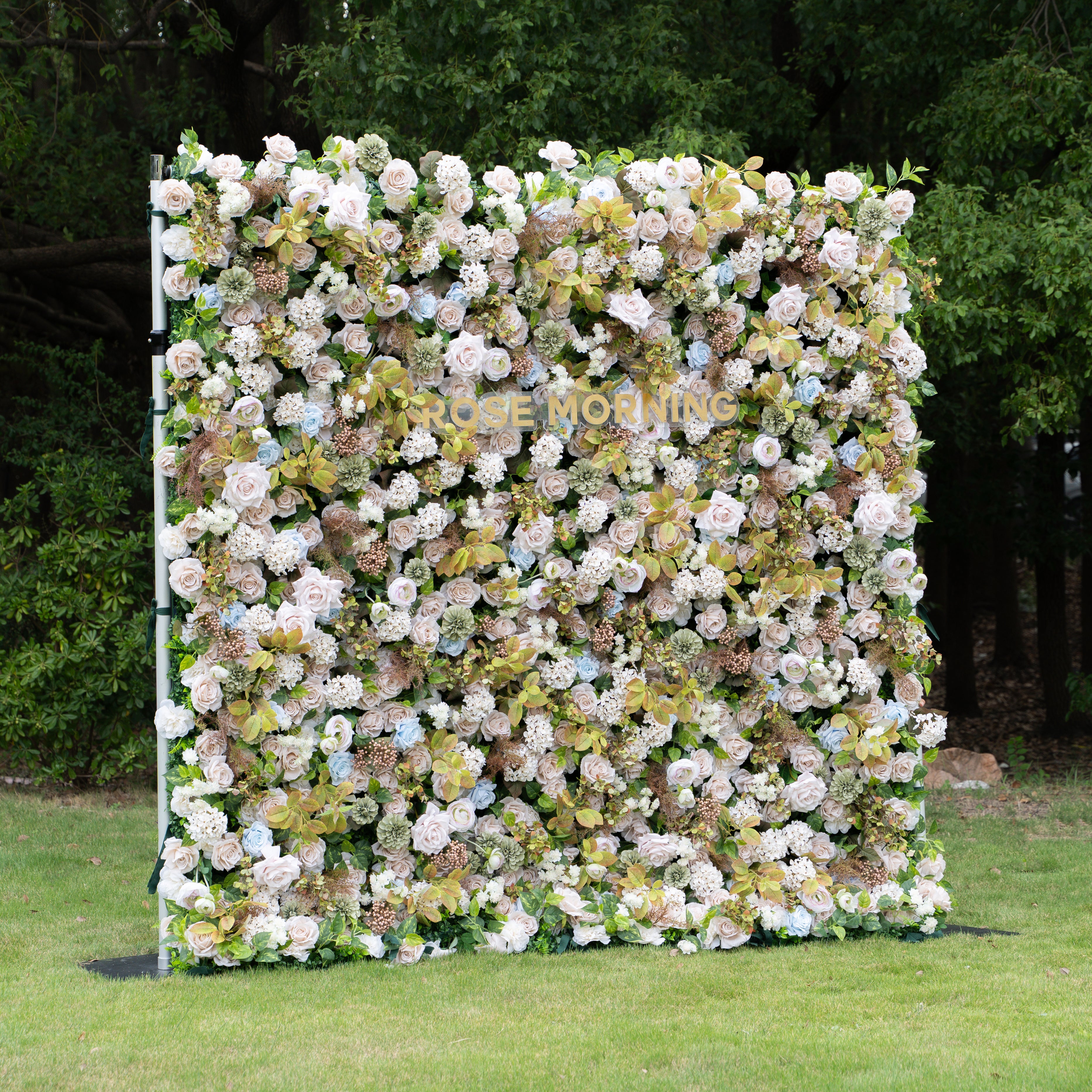 July：5D Fabric Artificial rolling up curtain flower wall (Ready to ship)
