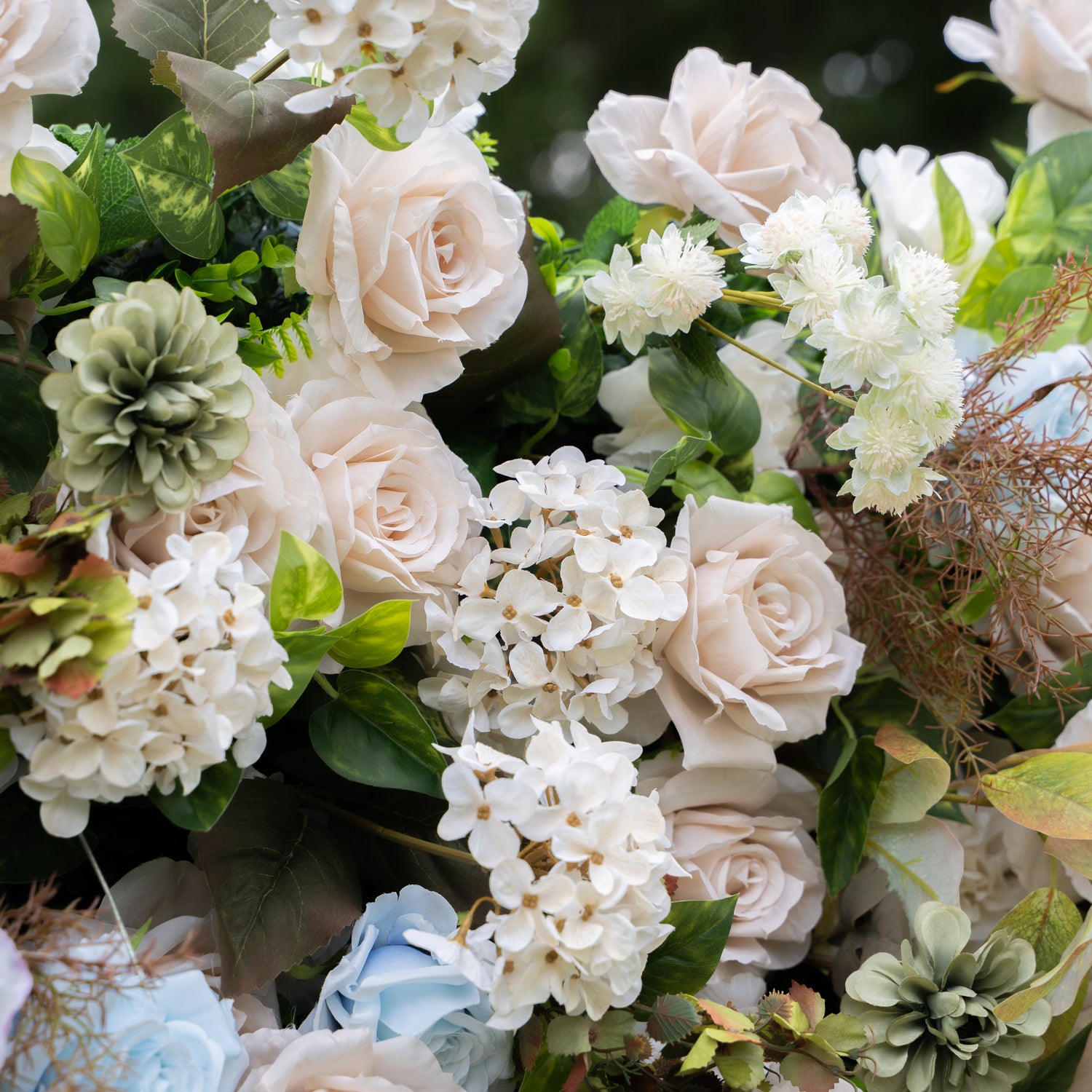July：5D Fabric Artificial rolling up curtain flower wall (Ready to ship)
