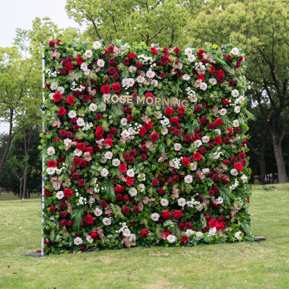 Katy：5D Fabric Artificial rolling up curtain flower wall