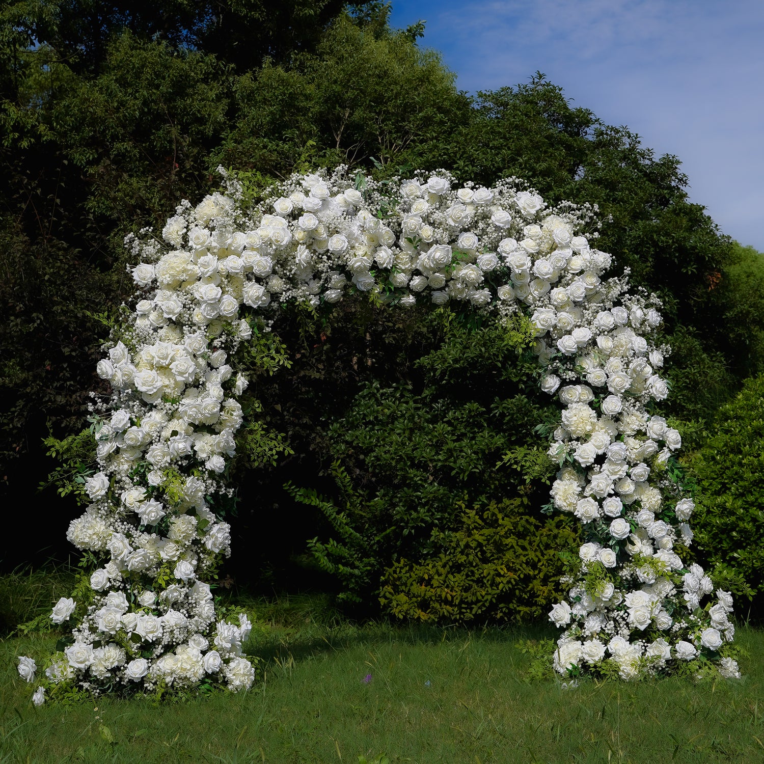 Layla:2023 New Wedding Party Background Floral Arch Decoration include Framet- R022 Rose Morning